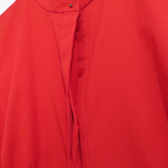 Elie Tahari Womens Sz 10 Glossy Red Samiyah Dress Pleated Red Dress Lace Hem - Picture 4 of 10